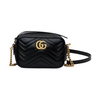 GUCCI MARMONT MATELASSE MINI LEATHER SHOULDER BAG